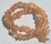 16-inch Strand of Dyed Light Orange Glass Chips